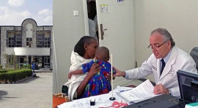 Professor Tony Magaña at the Mekelle Ayder Hospital helping patients (Photo: FB page