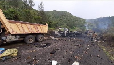 The TDF have ambushed and destroyed a large convoy on the rod sourh of Woldiya, resulting in many vehicles destroyed or captured